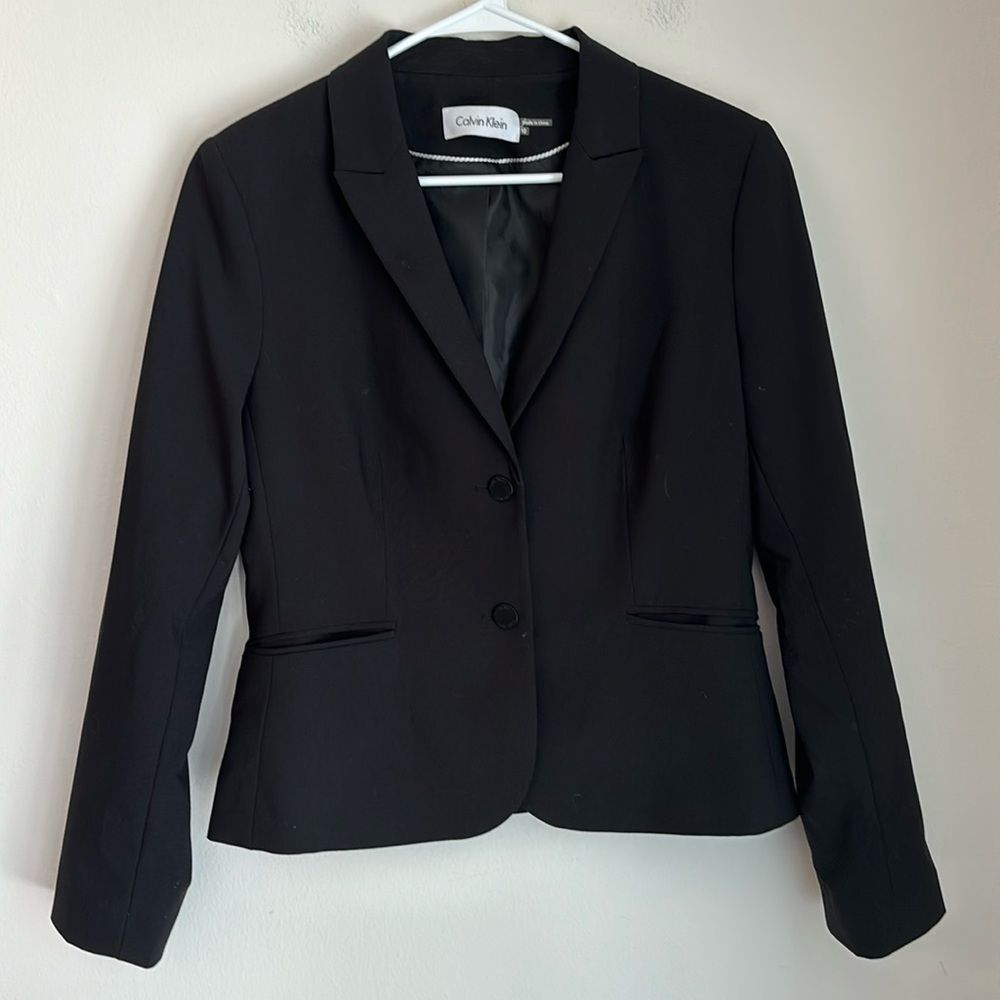 Calvin Klein Women blazer suit jacket office wear work business size 10 GUC!